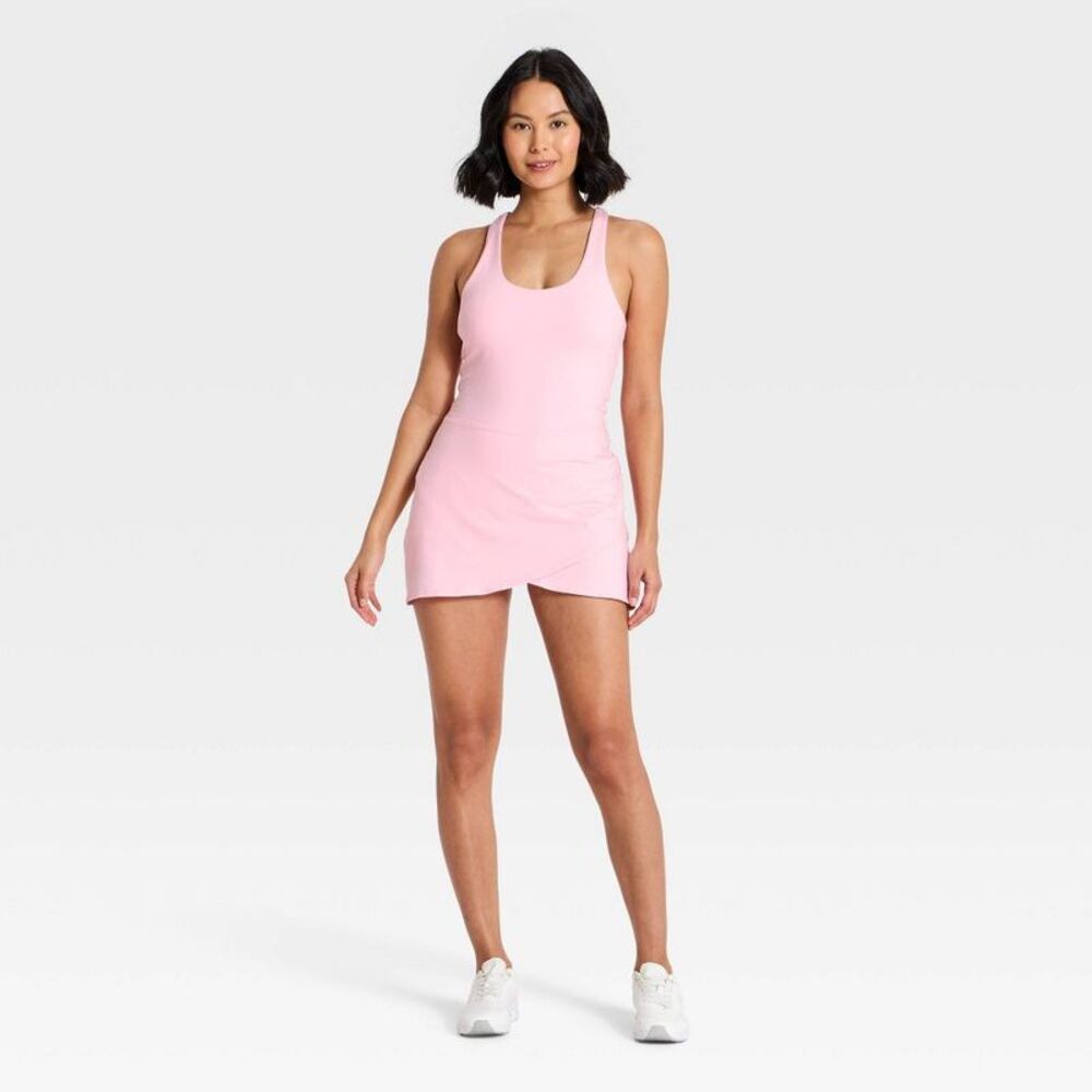 Women's Washed Jersey Wrap Dress - JoyLab Rose S